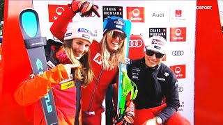 FIS Alpine Ski World Cup  Womens Downhill  Crans Montana SUI  2024 [upl. by Esil]