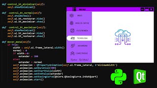 Menú Lateral en Python con PySide2  PyQt5  Qt Designer [upl. by Zehc]