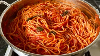 Simple and easy tomato spaghetti pasta recipe [upl. by Ahsimak357]