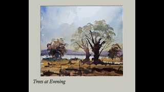 Trees at Evening Watercolour [upl. by Eivad]