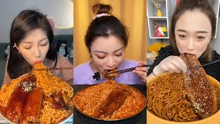 2x Spicy Noodles Eating with Fish quot Real Mukbang Eating Chinese Food  Asmr Mukbangs [upl. by Goff943]