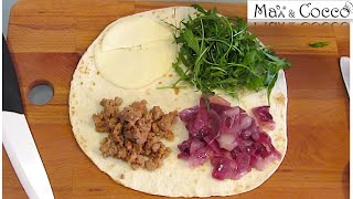 4 PIADINE FARCITE  FACILE e VELOCE  Easy recipe wraps homemade [upl. by Tulley]