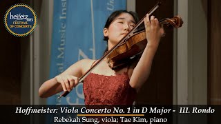 Hoffmeister Viola Concerto No 1 in D Major  III Rondo  Rebekah Sung Tae Kim [upl. by Wadsworth526]