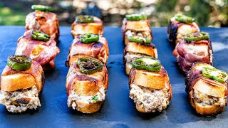 Jalapeno Poppers Sandwiches  Bacon Wrapped Jalapeno Poppers Sandwiches  Griddle Recipes [upl. by Christoph274]