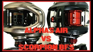 DAIWA ALPHAS AIR VS SHIMANO SCORPION BFS TOE TO TOE ULTRA LIGHT LURE DISTANCE CAST BATTLE [upl. by Iniretake]