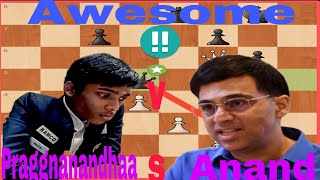 Viswanathan Anand vs R Praggnanandhaa  Tata Steel India Blitz 2018 [upl. by Dickinson]