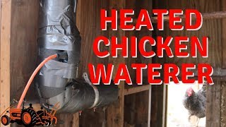 Heated PVC Chicken Water UPDATE  Using an aquarium heater [upl. by Winne]