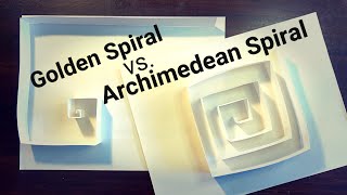 DIY 3 D Archimedean Spiral and Golden Spiral [upl. by Germayne]