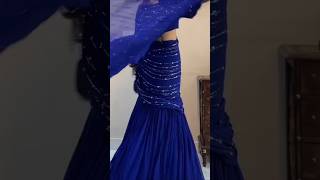 Royal Blue colour Saree design  party wear Saree design shorts shortvideo dress saree fashion [upl. by Akirderf217]