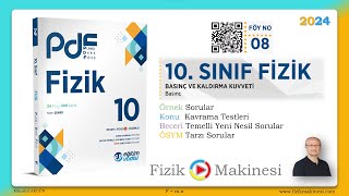 Basınç Eğitim Vadisi 10Sınıf FİZİK PDF 8FÖYÜN TAMAMI 2024 [upl. by Gavan574]