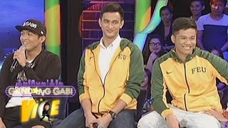 GGV Vice pokes fun at FEU cagers Michael Russel and Roger [upl. by Scheers86]