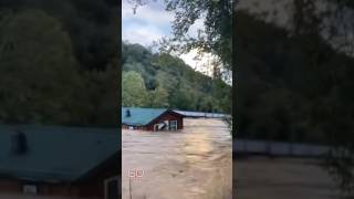 Asheville rivers swelled to highest levels in history during Helene shorts [upl. by Assirrac]