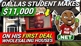 Wholesaling Real Estate With No Money  11000 Made on His 1st Deal [upl. by Ansley]