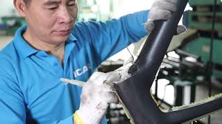 How To Manufacture Carbon Road Disc Frame ICAN A9 Frame [upl. by Enyalaj]