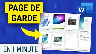 Comment réaliser une PAGE DE GARDE sur Word [upl. by Anialed354]