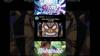 Roger didnt even give Oden a chance roger oden onepiece luffy whitebeard wano anime garp [upl. by Ainotna]