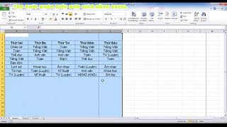 CÁCH TẠO THỜI KHÓA BIỂU ĐƠN GIẢN BẰNG EXCEL [upl. by Eserrehs]