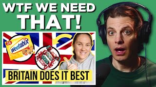 American Reacts to 9 British Things The Rest Of The World Really Needs [upl. by Arak]