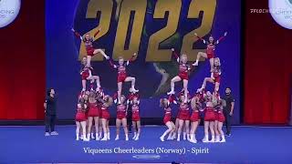 Viqueens Cheerleaders Norway  Spirit WORLDS 2022 [upl. by Nniw]