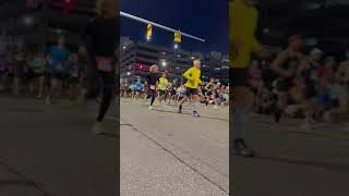 And theyre off Runners begin the 47th Detroit Free Press Marathon [upl. by Gorman]