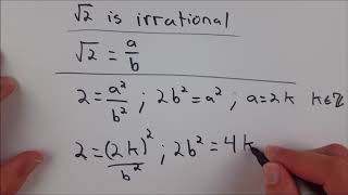 Proof Square Root of 2 is Irrational [upl. by Lleneg]