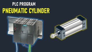 Pneumatic Cylinder PLC Programming Industrial Project Tutorial  S7 300 PLC Program for Beginners [upl. by Introc]