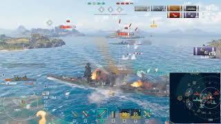 World of Warships  Daisen in 4vs4 Brawl  410 and Type 93 [upl. by Ellehsem]