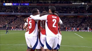 SAKA GOAL  ARSENAL VS PSG  UEFA CHAMPIONS LEAGUE [upl. by Dreeda719]