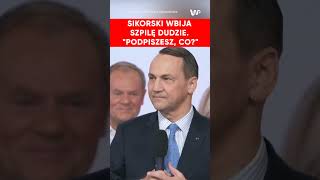 Sikorski wbija szpilkę Dudzie quotPodpiszesz coquot [upl. by Tormoria]