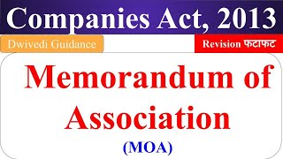 MOA Memorandum of Association memorandum of association in companies act company law bcom mba [upl. by Conney]