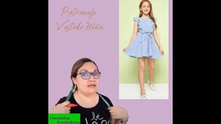 Patronaje Vestido para Niñas con Volados 0120 [upl. by Lodhia653]