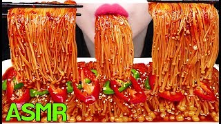 ASMR SPICY ENOKI MUSHROOM 팽이버섯 먹방 CRUNCHY EATING SOUNDS NO TALKING MUKBANG [upl. by Marcell421]