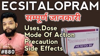 Escitalopram 20mg Tablet UsesMode Of ActionSide Effects amp Dose In Hindi  Nexito 20mg Tablet [upl. by Lenette215]