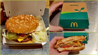 The NEW McDonalds McPlant Vegan Plant Based Burger [upl. by Xerxes112]