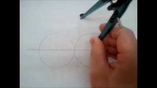 Drawing an oval with a compass and no string very simple [upl. by Nohtanoj]