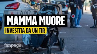 Mamma muore investita da un tir a Milano mentre spinge il passeggino arrestato il conducente [upl. by Wendalyn]