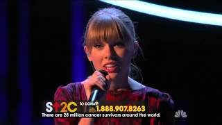 Taylor Swift Performs Ronan at 2012 Stand Up 2 Cancer [upl. by Arria356]