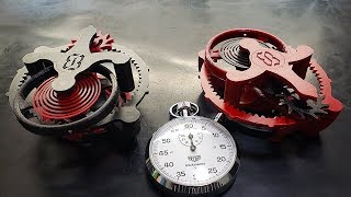 3d Printed Flying Tourbillon Mechanism Max Run Time [upl. by Sivrep]