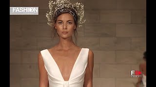 REEM ACRA New York Bridal Fashion Week Fall 2018  Fashion Channel [upl. by Ibor178]