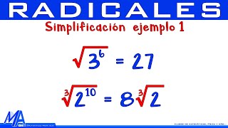 Simplificación de radicales  Parte 1 principiantes [upl. by Bibbye]