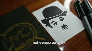 Charlie Chaplin sketchCharlie ChaplinCharlie Chaplin stencil artmaheenscreativitycharliechaplin [upl. by Mercorr]