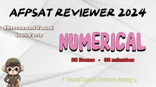 FREE AFPSAT REVIEWER 2024  Numerical with ANSWER [upl. by Aneryc]