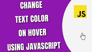 Change Text Color on hover using JavaScript HowToCodeSchoolcom [upl. by Annoed]