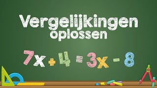 VERGELIJKINGEN oplossen Wiskunde [upl. by Olwen]