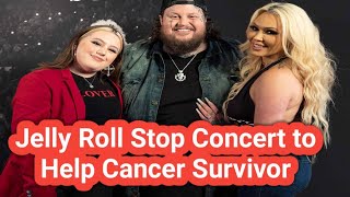 Jelly Roll Stops Concert to Help ‘Cancer Survivor’ [upl. by Htaek]