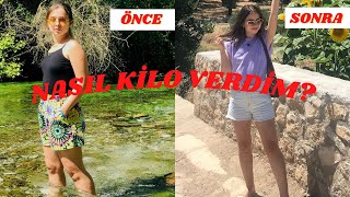 15 AYDA SPORSUZ NASIL 10 KİLO VERDİM 1BÖLÜM  Vücut kitle analizleri tartı fotoğrafları🤸‍♀️ [upl. by Atinauq]