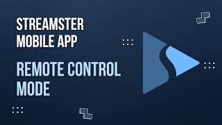 Streamster mobile app  remote control mode [upl. by Atnicaj]