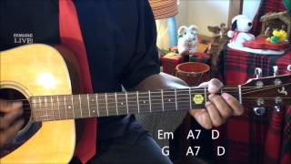 🎄 FELIZ NAVIDAD Jose Feliciano Easy Christmas Guitar Lesson EricBlackmonGuitar [upl. by Anal]