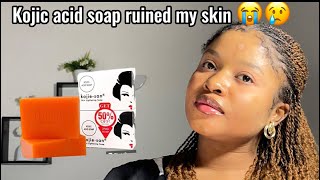 Stop using kojie San soapkojie San soap review kojic acid soapkojie San skin lightening soap [upl. by Geibel]