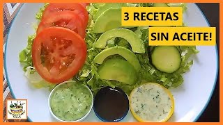 3 RECETAS DE ADEREZOS SIN ACEITE [upl. by Denys]